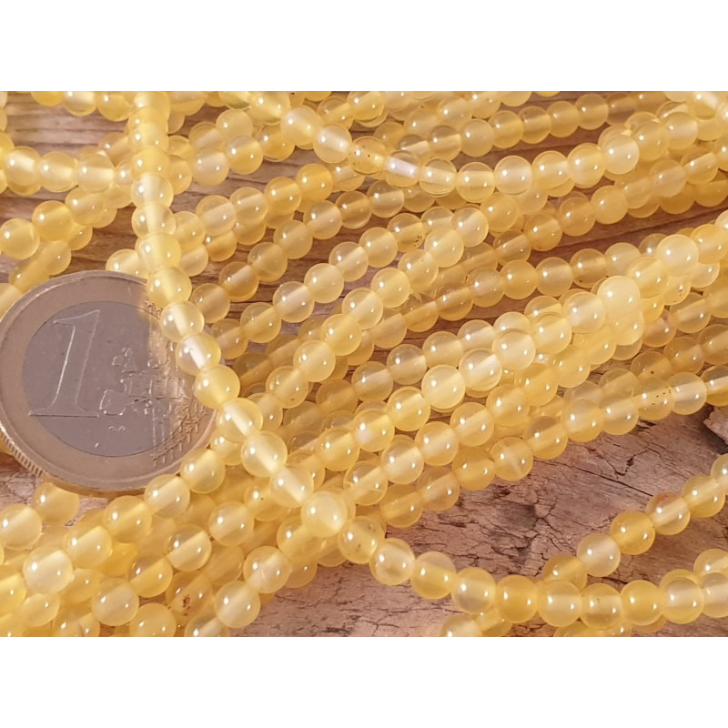 Achatkette gelb 4mm