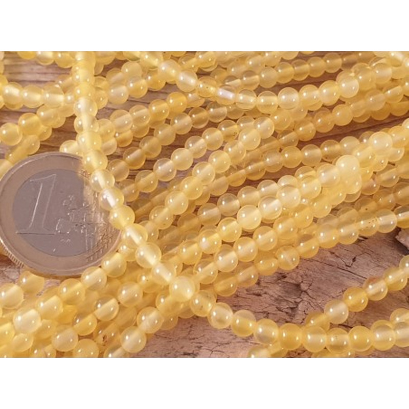 Achatkette gelb 4mm