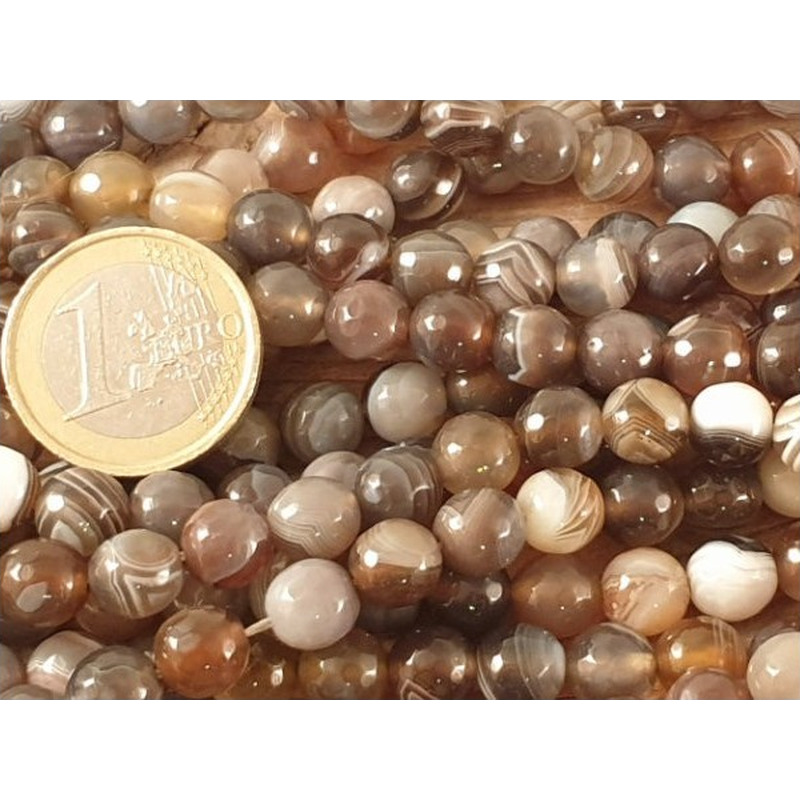 Botswanaachatkette facettiert 8mm