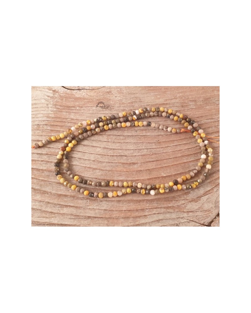 Bumblebee Jaspis Kette facettiert 2mm