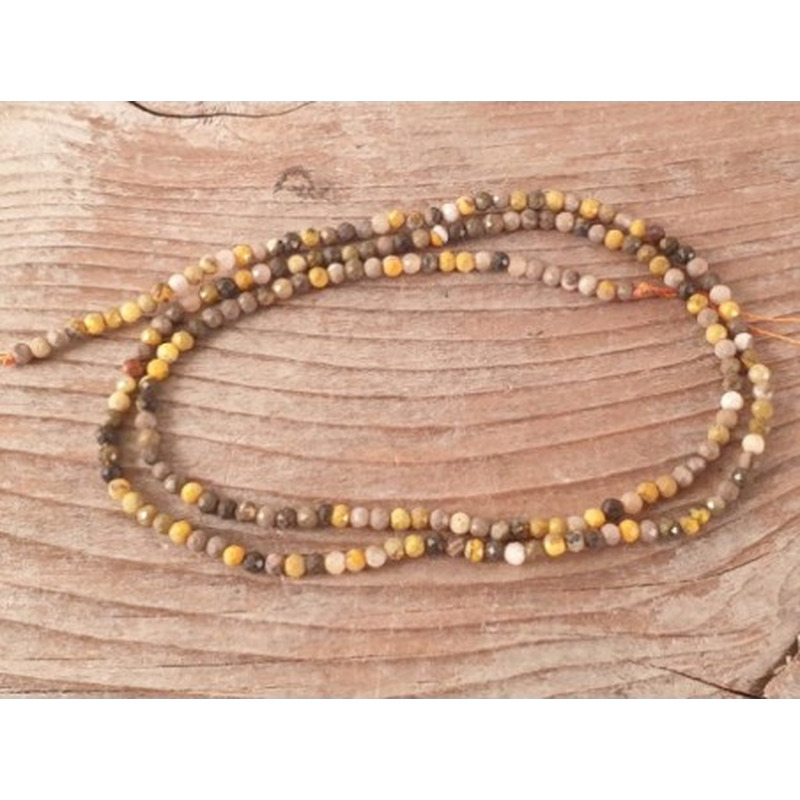 Bumblebee Jaspis Kette facettiert 2mm