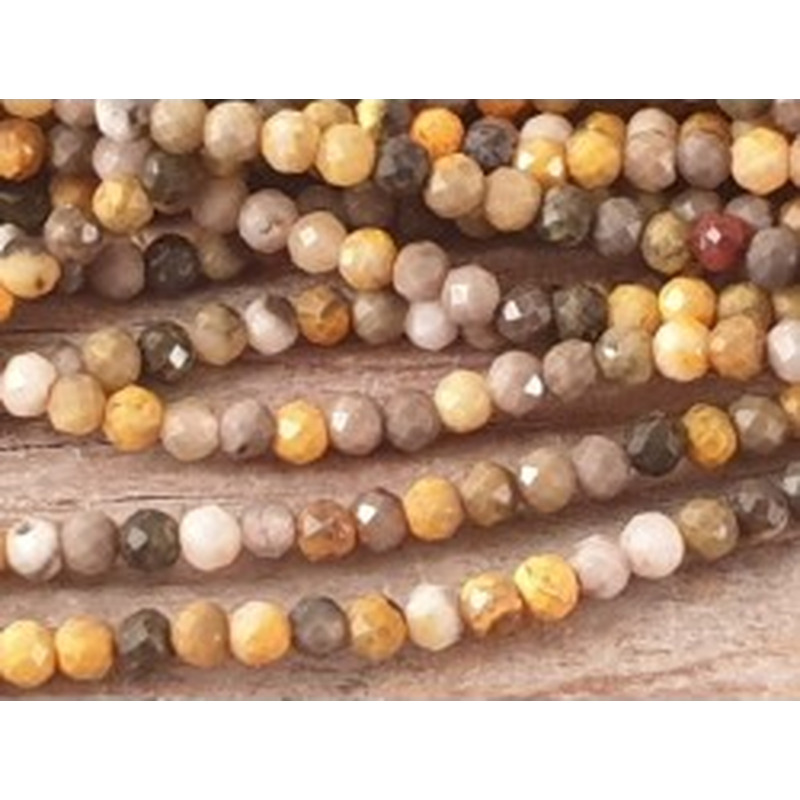 Bumblebee Jaspis Kette facettiert 2mm