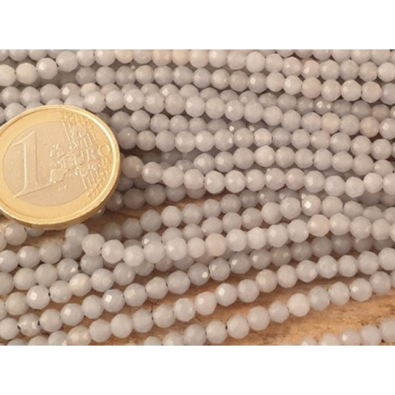 Anhydritkette (Angelit) facettiert 4mm