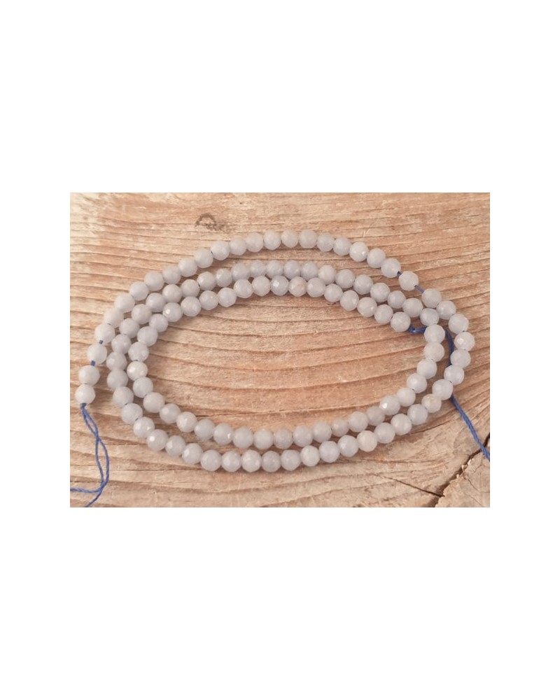 Anhydritkette (Angelit) facettiert 4mm