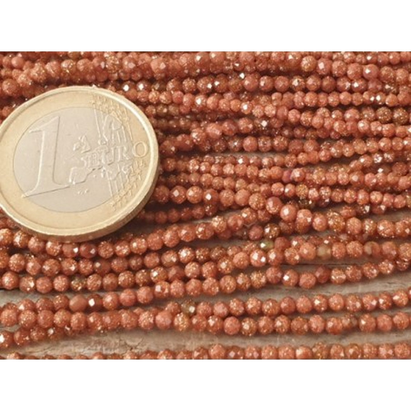Goldflusskette facettiert 2mm