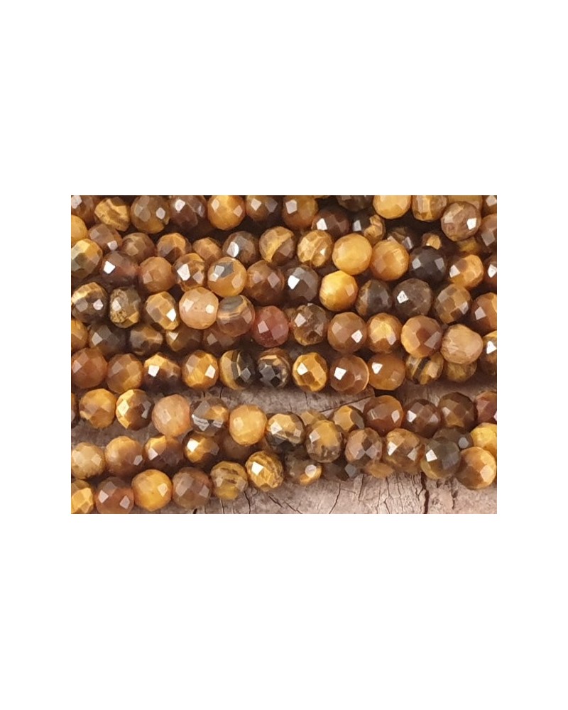 Tigeraugekette facettiert 3mm