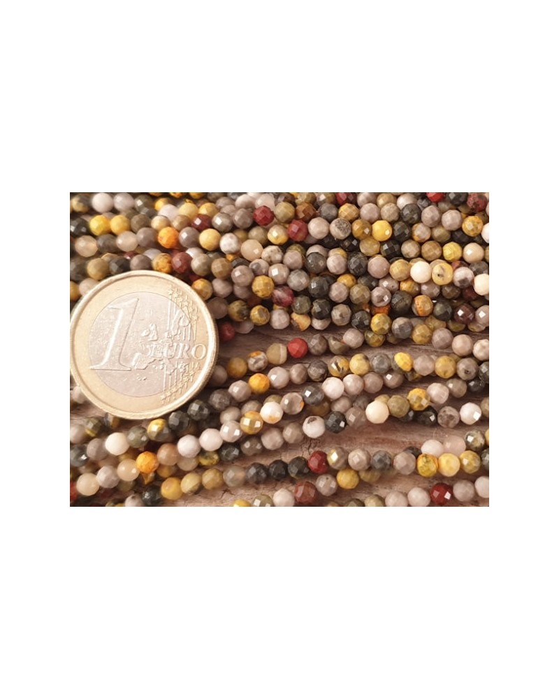 Bumblebee Jaspis Kette facettiert 3mm