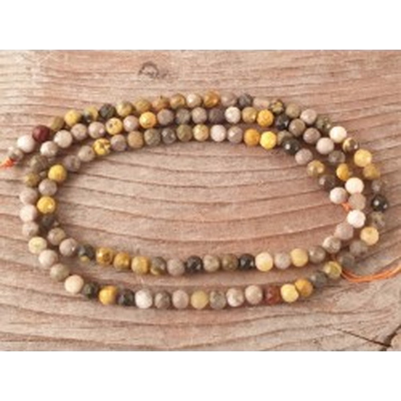 Bumblebee Jaspis Kette facettiert 3mm 2