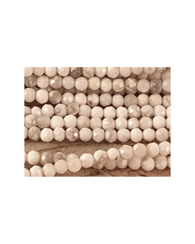 Howlithkette facettiert 2mm