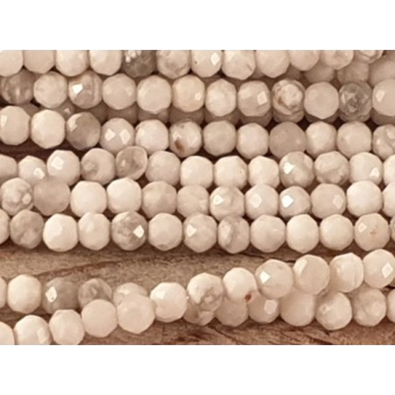 Howlithkette facettiert 2mm