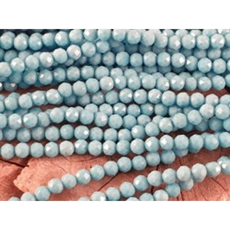 Türkisimitatkette facettiert 2mm