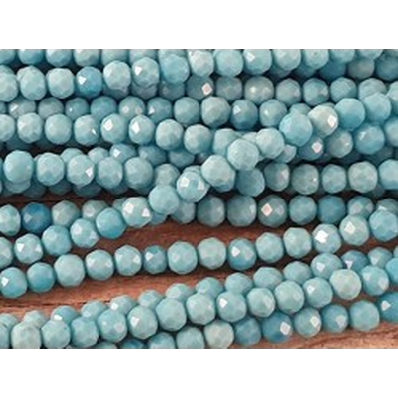 Türkisimitatkette facettiert 3mm
