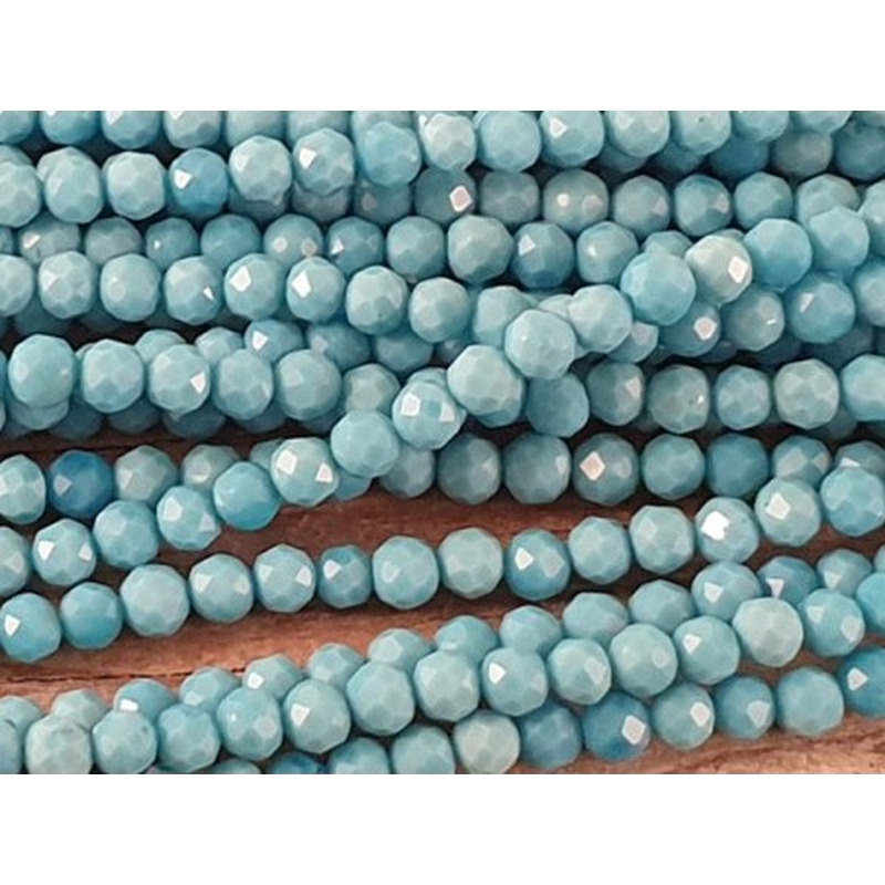 Türkisimitatkette facettiert 3mm
