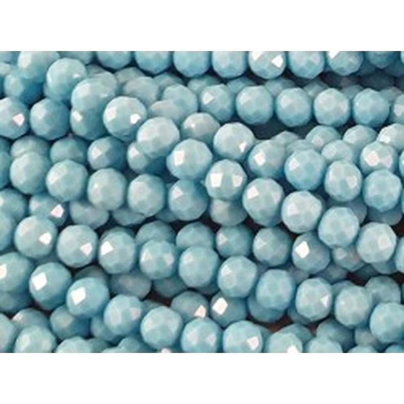 Türkisimitatkette facettiert 4mm