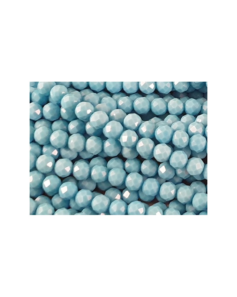 Türkisimitatkette facettiert 4mm