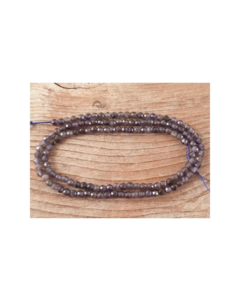 Iolithkette (Wassersafir) facettiert 3mm