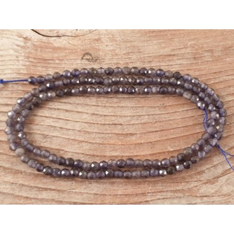 Iolithkette (Wassersafir) facettiert 3mm