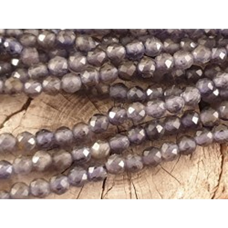 Iolithkette (Wassersafir) facettiert 3mm