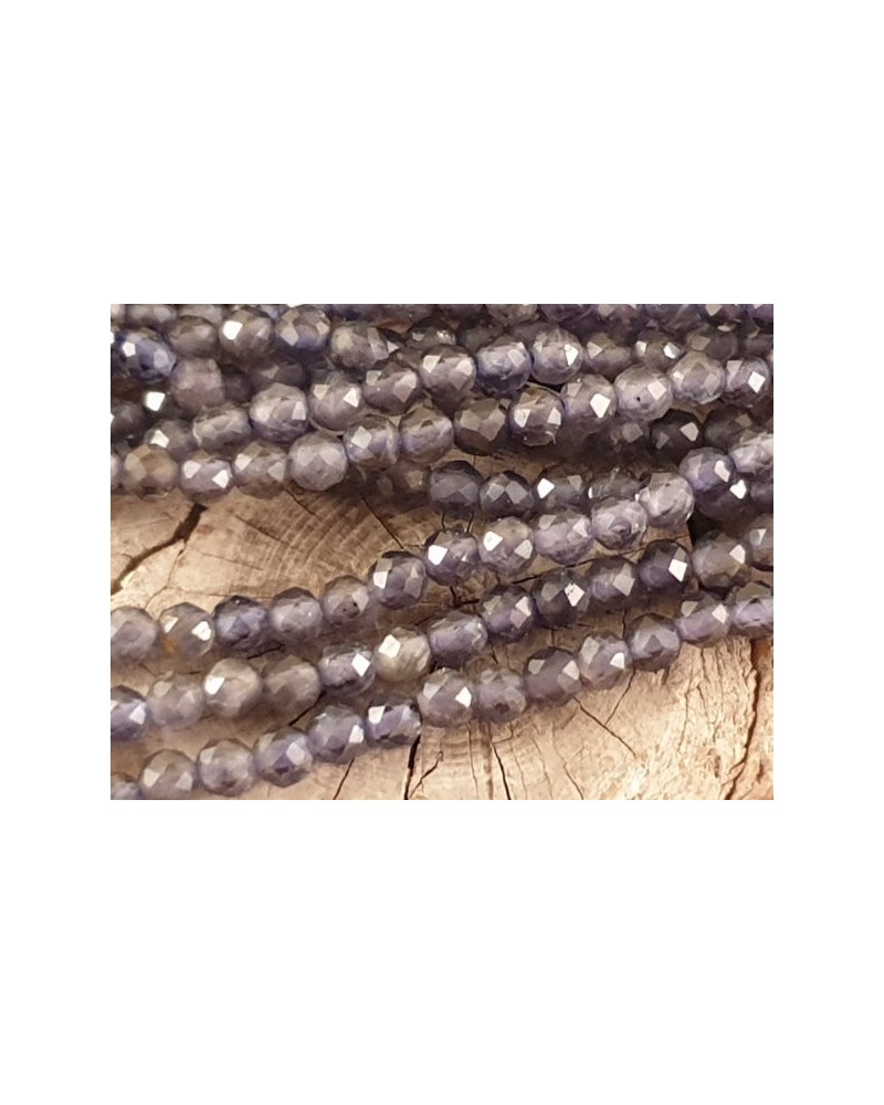 Iolithkette (Wassersafir) facettiert 3mm