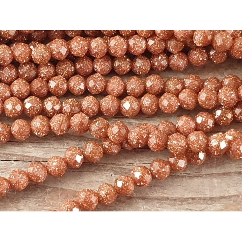 Goldflusskette facettiert 3mm