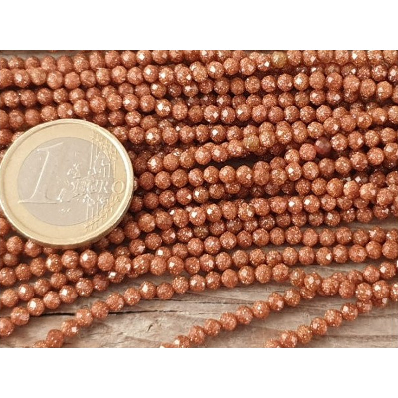Goldflusskette facettiert 3mm