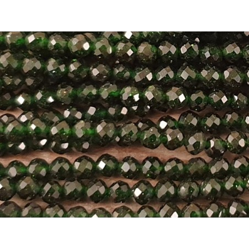 grüne Goldflusskette facettiert 3mm