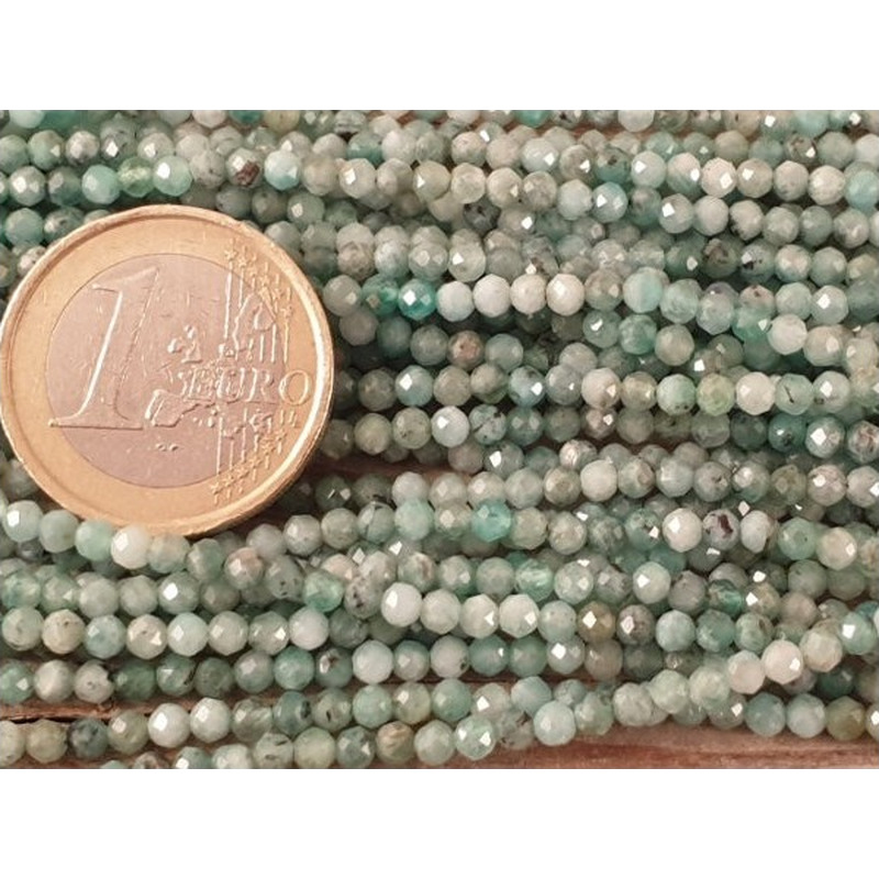 Smaragdkette (Beryll) facettiert 3mm