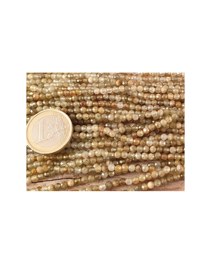 Grossularkette 3mm facettiert