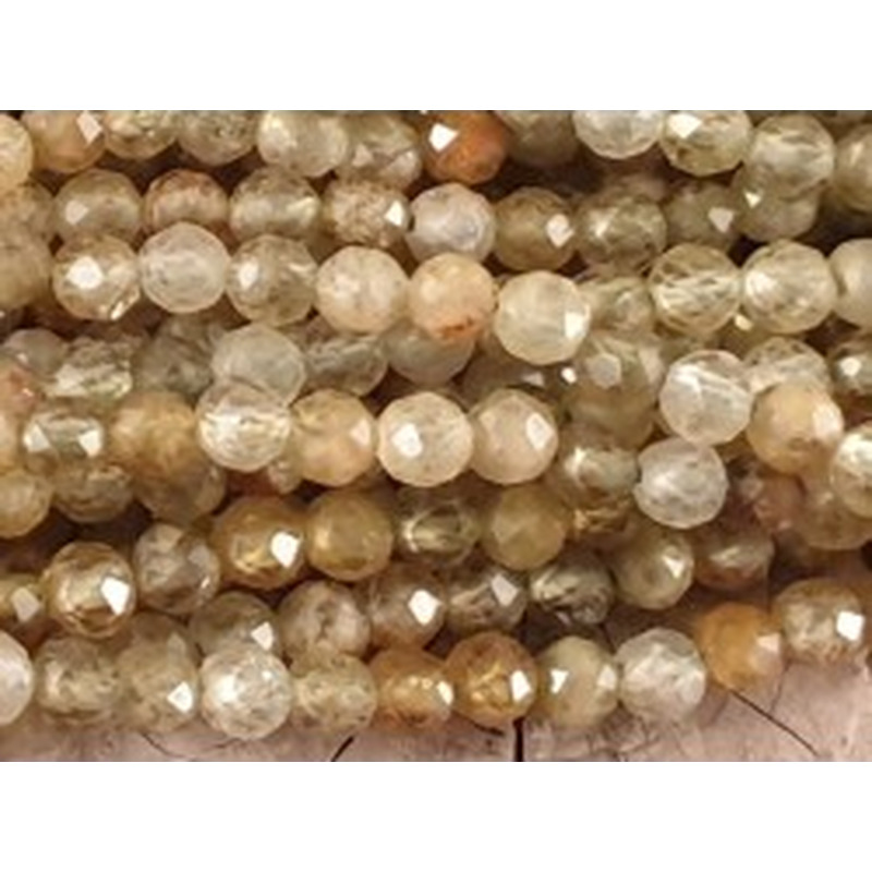 Grossularkette 3mm facettiert