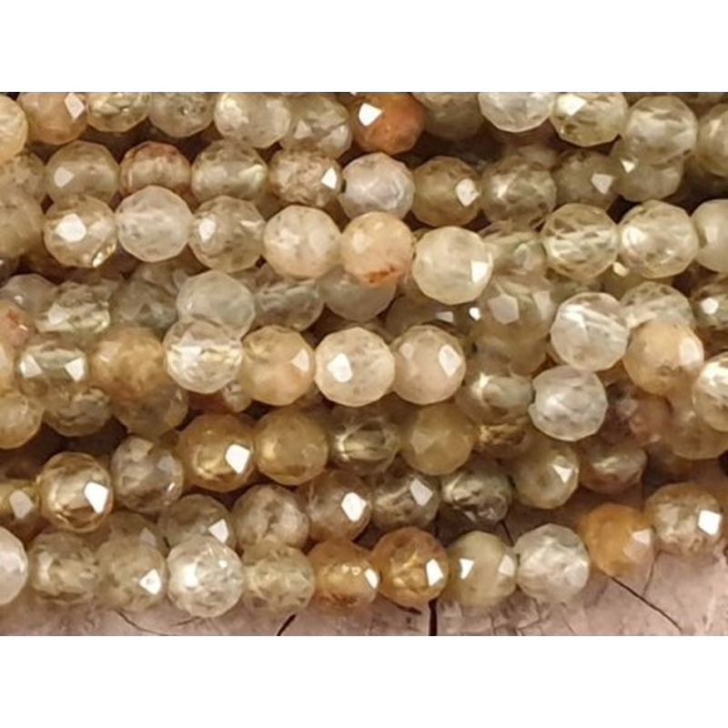 Grossularkette 3mm facettiert