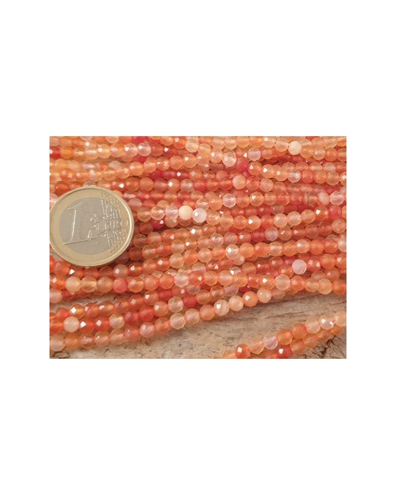 Carneolkette facettiert 4mm
