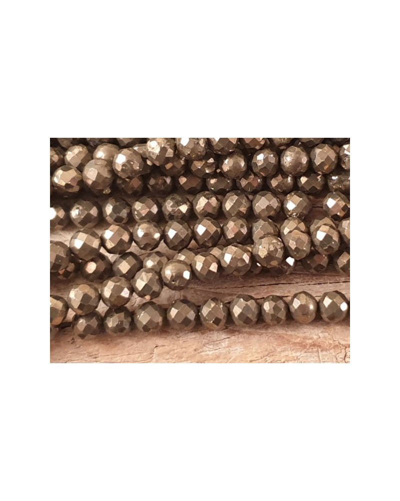 Pyritkette facettiert 4mm