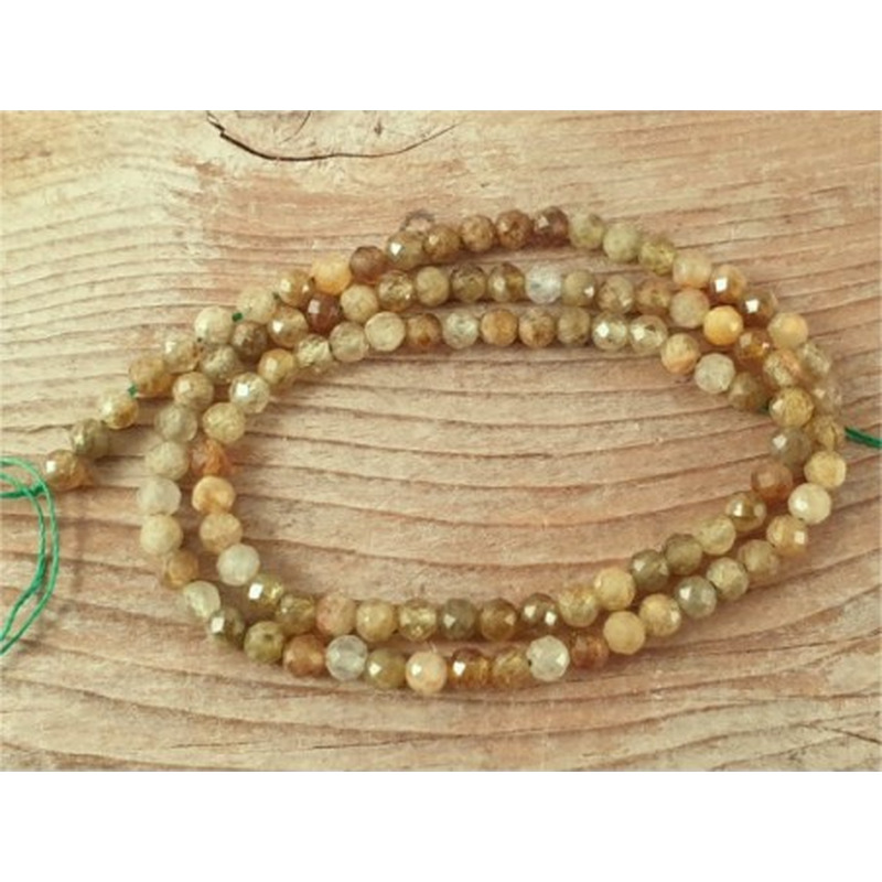 Grossularkette 4mm facettiert