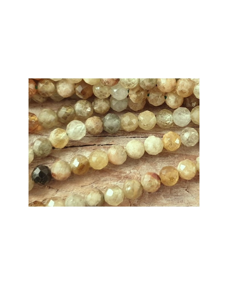 Grossularkette 4mm facettiert