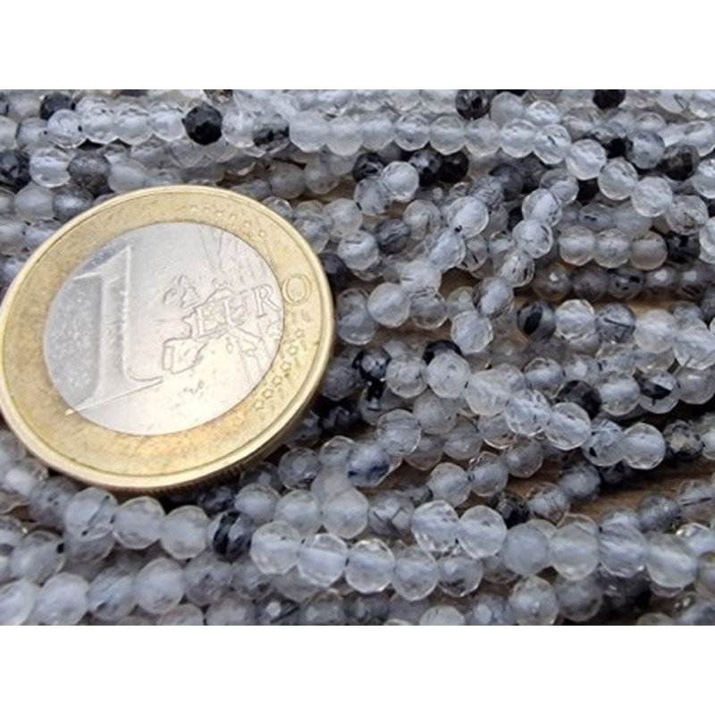 Turmalinquarzkette facettiert 3mm