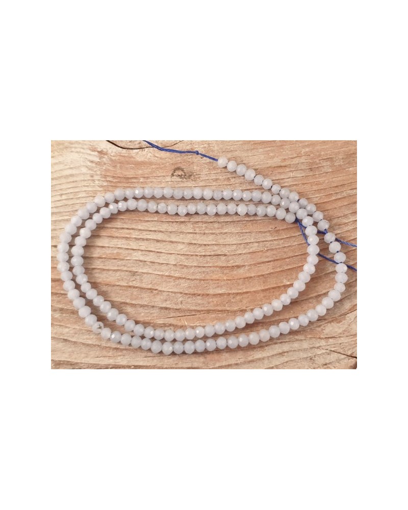 Anhydritkette (Angelit) facettiert 3mm