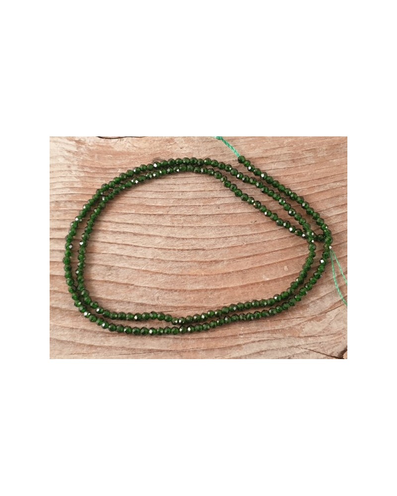 grüne Goldflusskette facettiert 2mm