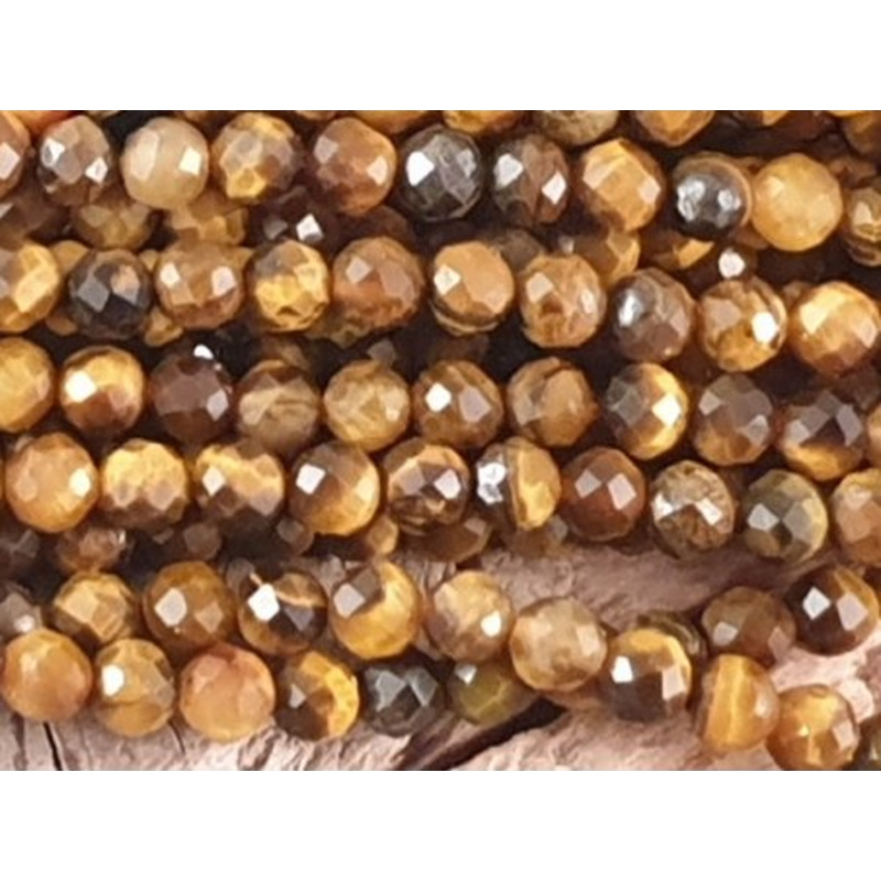 Tigeraugekette facettiert 2mm