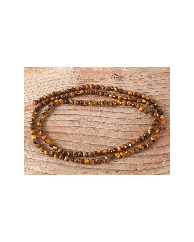 Tigeraugekette facettiert 2mm