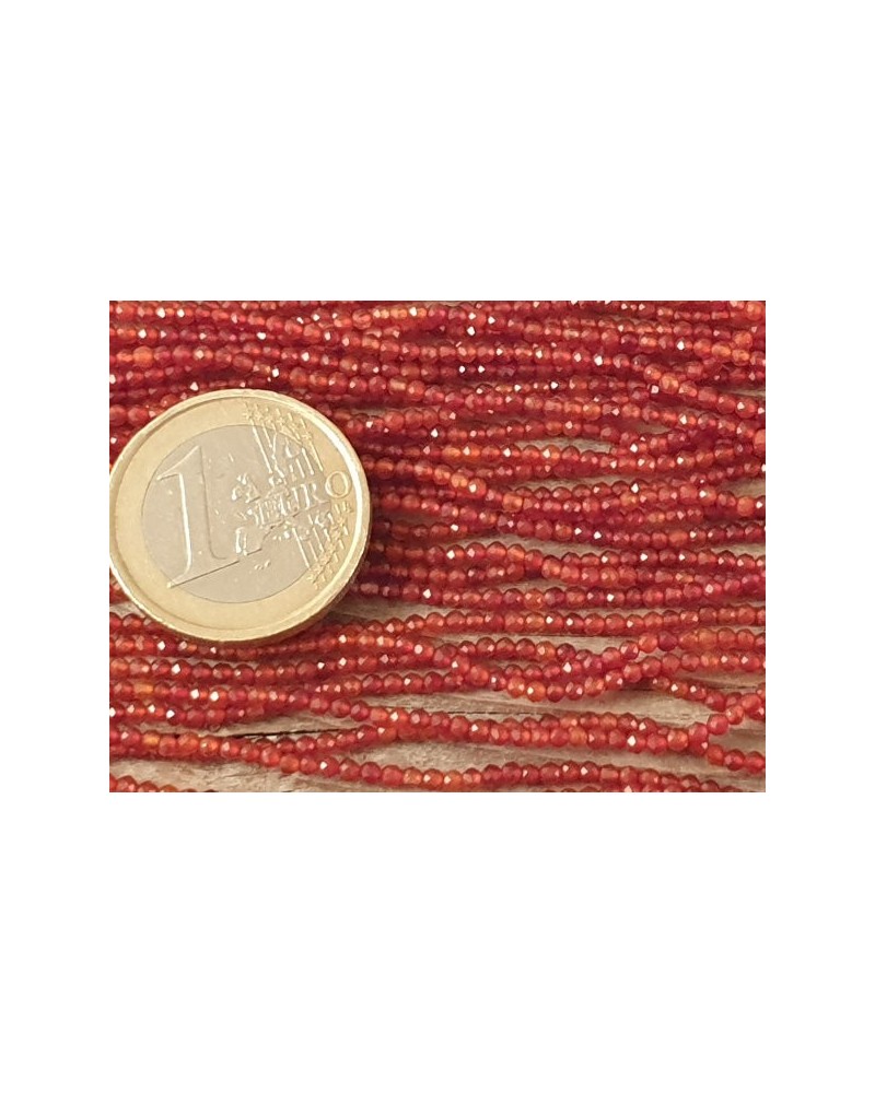 Carneolkette facettiert 2mm
