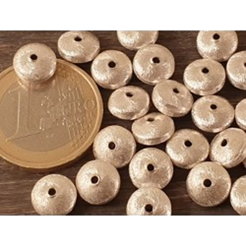Zwischenteil, Scheibe 8x4mm, Metall versilbert 2