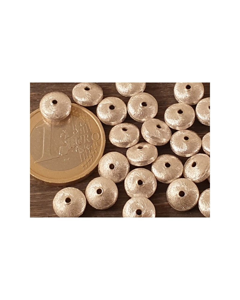 Zwischenteil, Scheibe 8x4mm, Metall versilbert