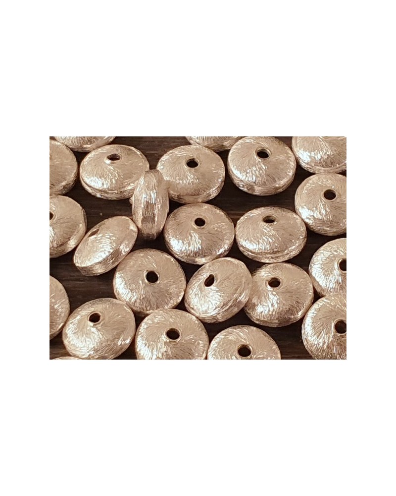 Zwischenteil, Scheibe 8x4mm, Metall versilbert