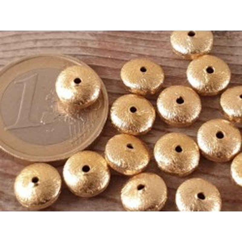 Zwischenteil, Scheibe 8x4mm, Metall vergoldet 2