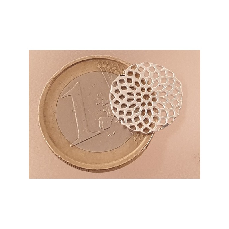 Zwischenteil-Link Lotus14x1mm, 925 Silber