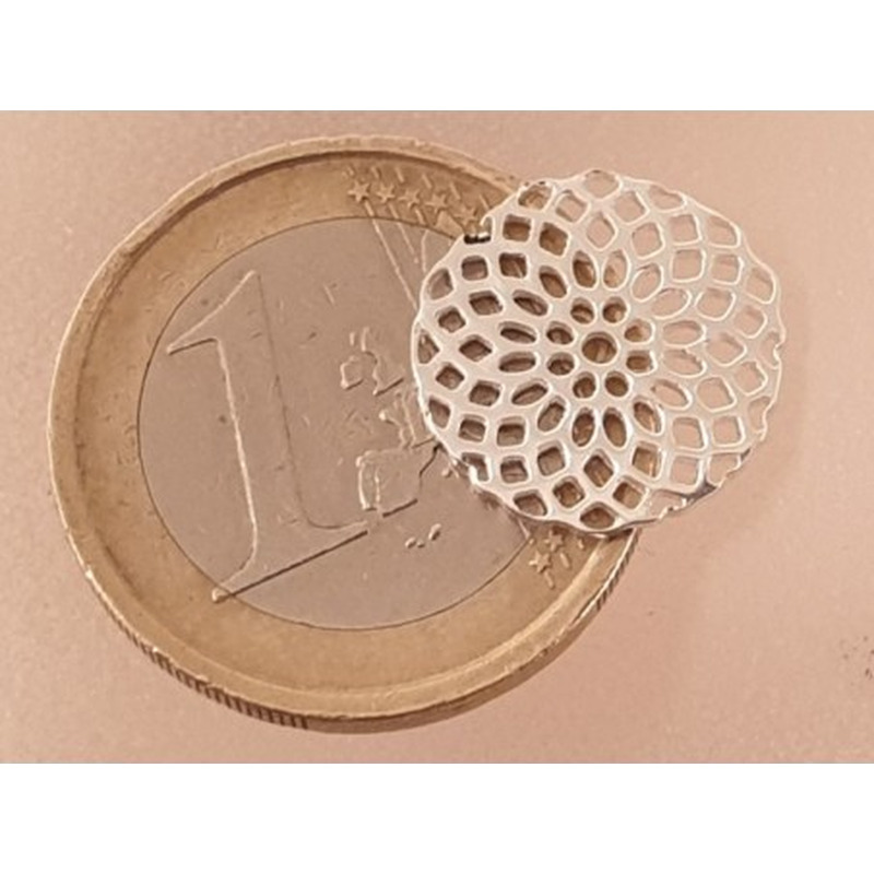 Zwischenteil-Link Lotus14x1mm, 925 Silber