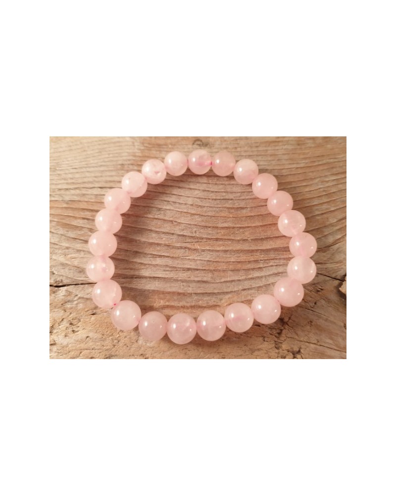 Rosenquarz 8mm Armband