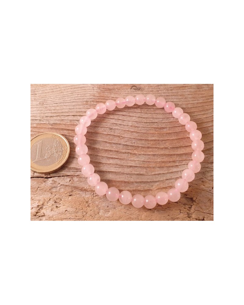 Rosenquarz 6mm Armband