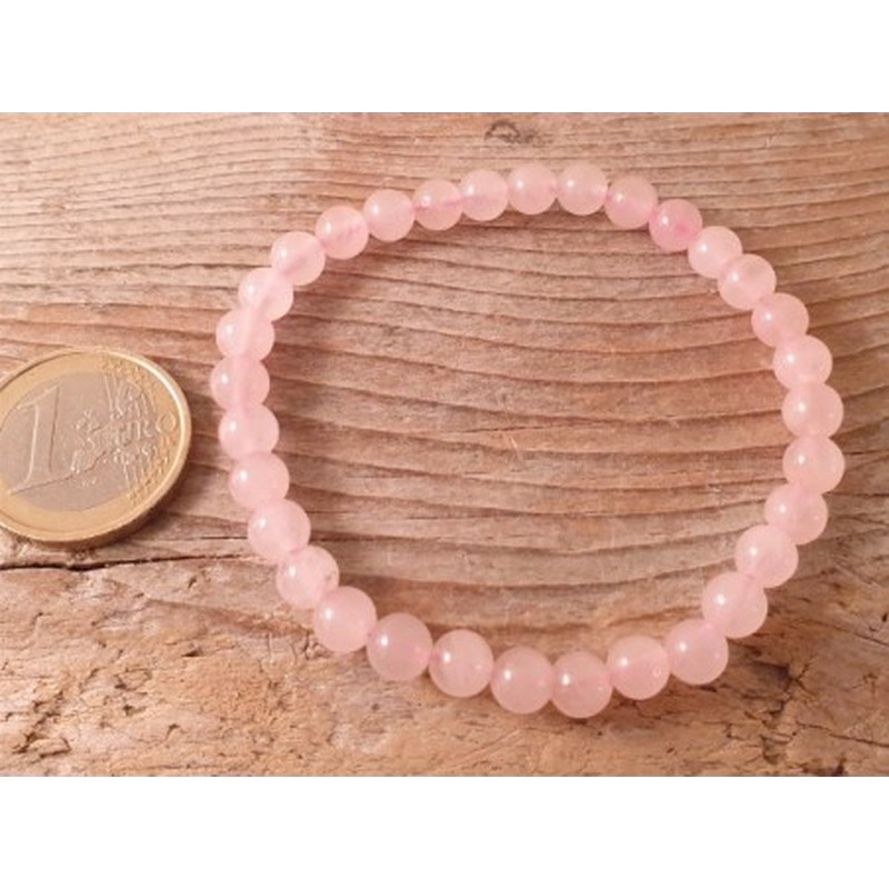 Rosenquarz 6mm Armband