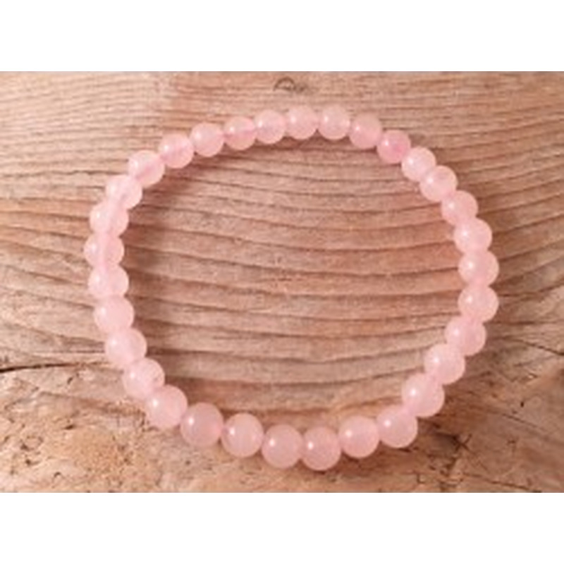 Rosenquarz 6mm Armband
